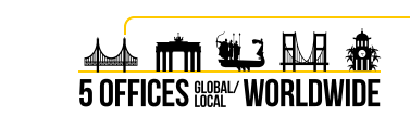5 offices worldwide