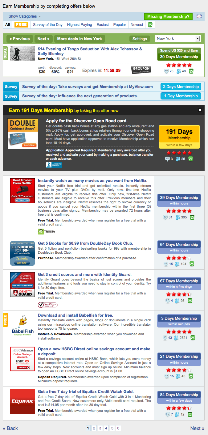 Offerwall Subscriptions