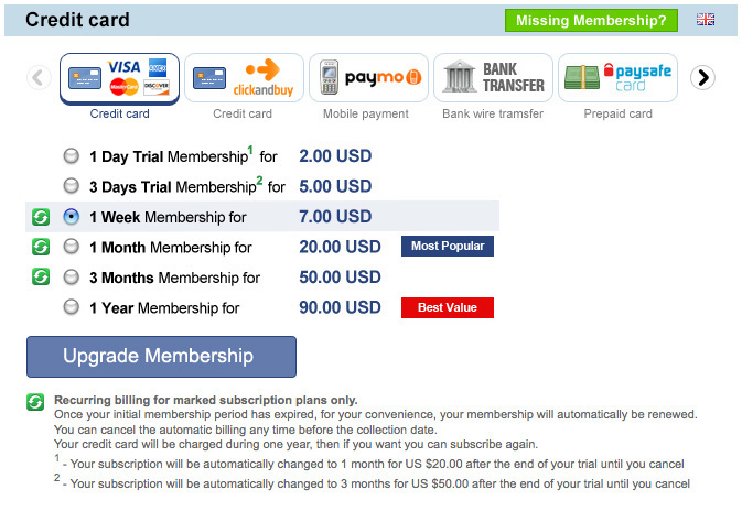 Recurring billing